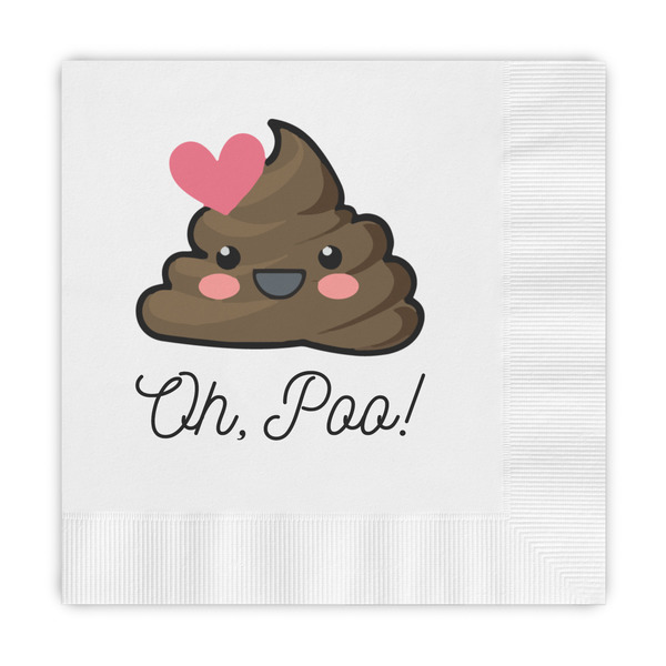 Custom Poop Emoji Embossed Decorative Napkins (Personalized)