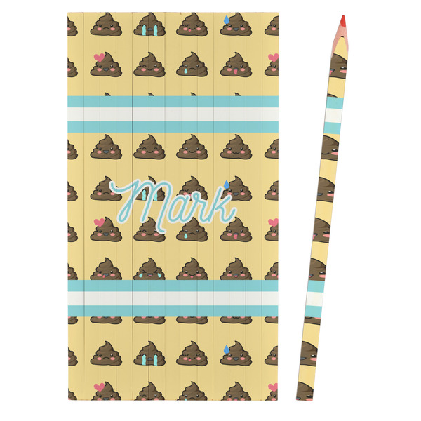 Poop Emoji Colored Pencils - Front View