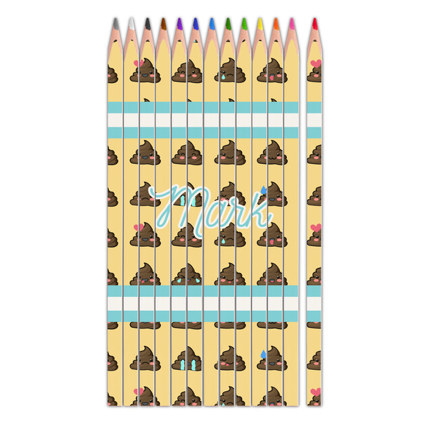 Custom Poop Emoji Colored Pencils (Personalized)