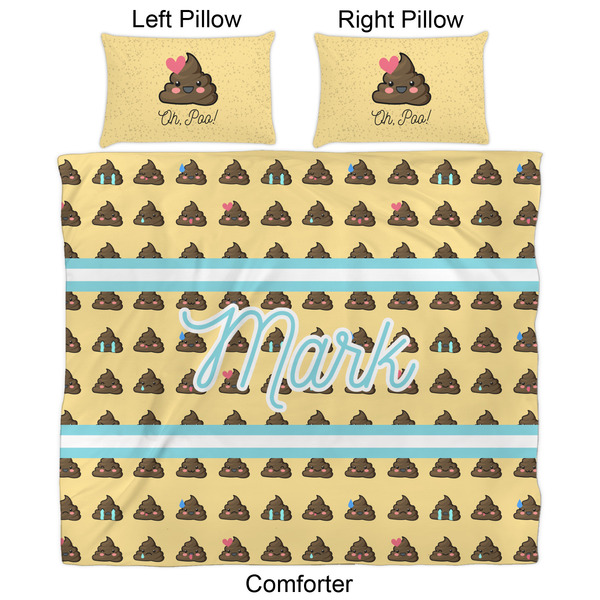 Poop Emoji Comforter Set - King - Approval