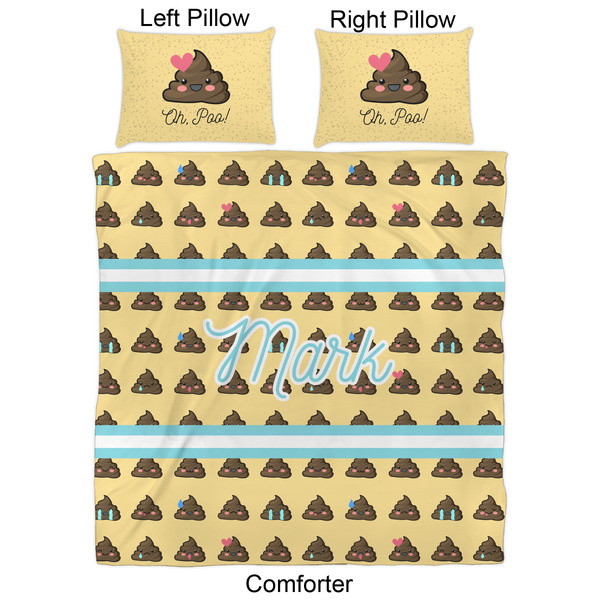 Poop Emoji Comforter Set - Queen - Approval