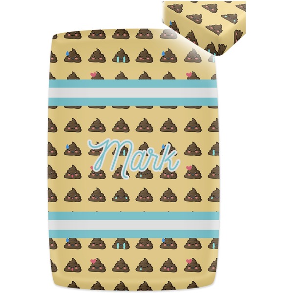 Poop Emoji Crib Fitted Sheet - Apvl