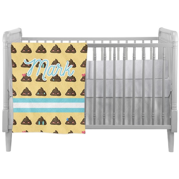 Custom Poop Emoji Crib Comforter / Quilt (Personalized)