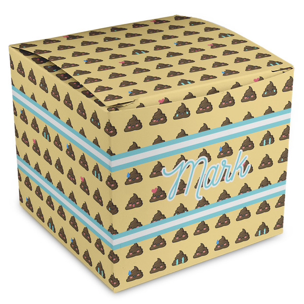 Custom Poop Emoji Cube Favor Gift Boxes (Personalized)