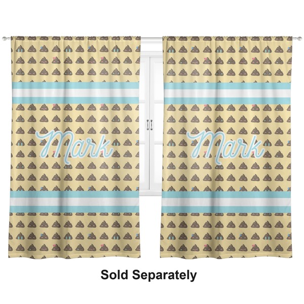 Custom Poop Emoji Curtain Panel - Custom Size (Personalized)