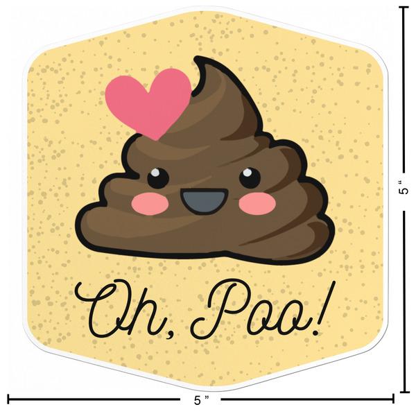Poop Emoji Custom Shape Iron On Patches - L - APPROVAL