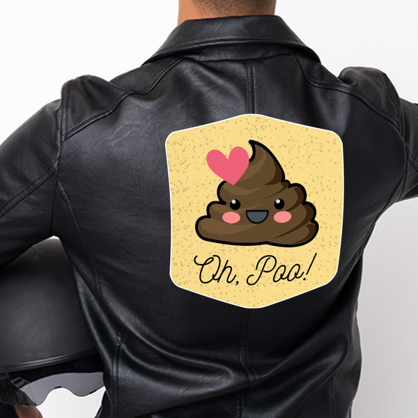 Poop Emoji Custom Shape Iron On Patches - XXXL - APPROVAL
