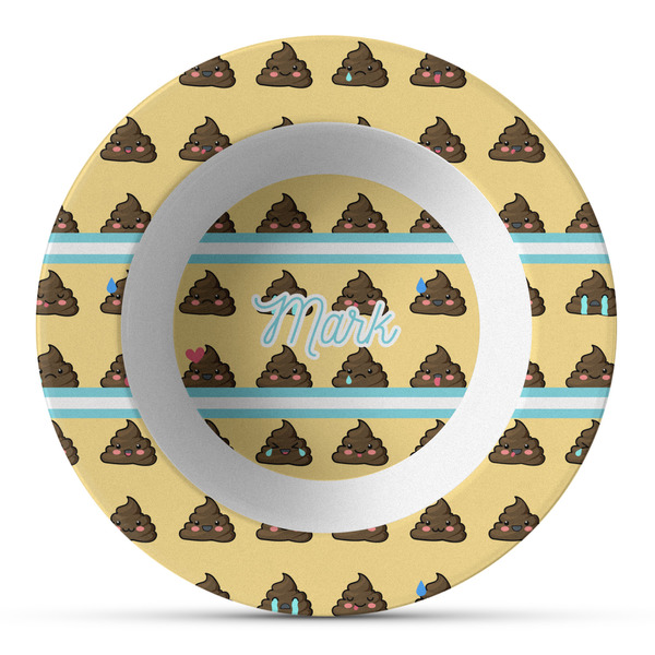 Custom Poop Emoji Plastic Bowl - Microwave Safe - Composite Polymer (Personalized)