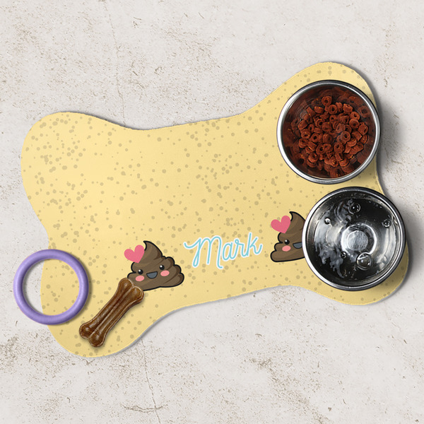 Poop Emoji Dog Bone Shaped Mat Lifestyle