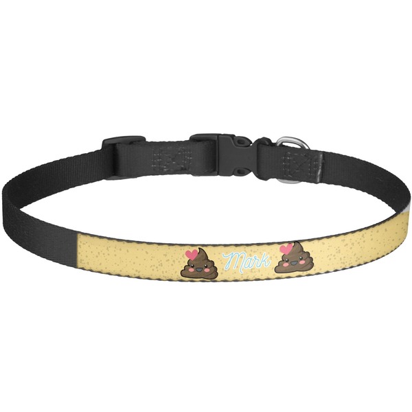 Custom Poop Emoji Dog Collar - Large (Personalized)