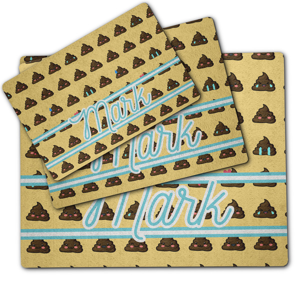 Poop Emoji Dog Food Mat - MAIN (sm, med, lrg)