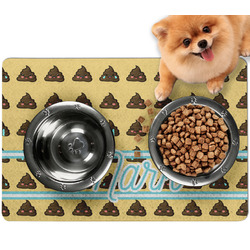 Poop Emoji Dog Food Mat - Small w/ Name or Text