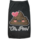 Poop Emoji Black Pet Shirt (Personalized)