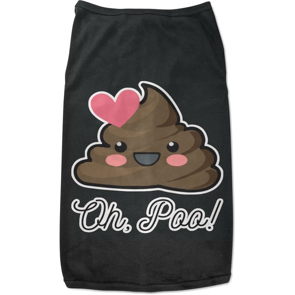 Custom Poop Emoji Black Pet Shirt - L (Personalized)