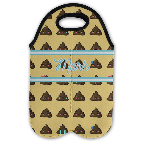 Poop Emoji Double Wine Tote - Flat (new)