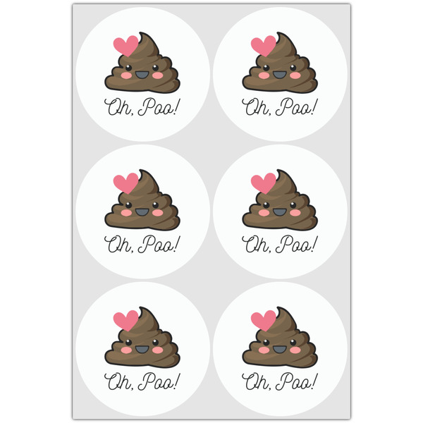 Poop Emoji Drink Topper - Large - Set of 6