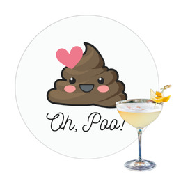 Poop Emoji Printed Drink Topper (Personalized)