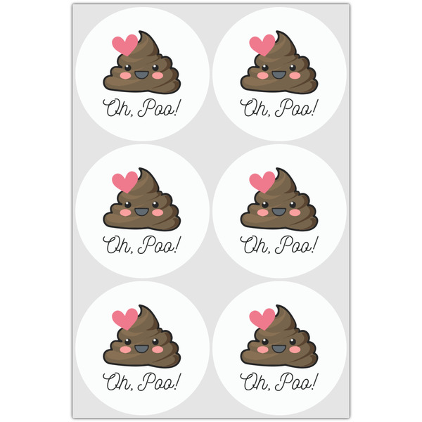 Poop Emoji Drink Topper - XLarge - Set of 6