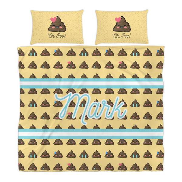 Poop Emoji Duvet Cover Set - King - Alt Approval