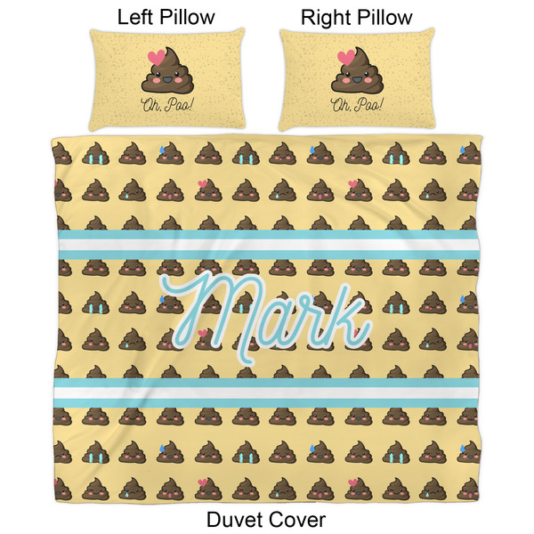 Poop Emoji Duvet Cover Set - King - Approval
