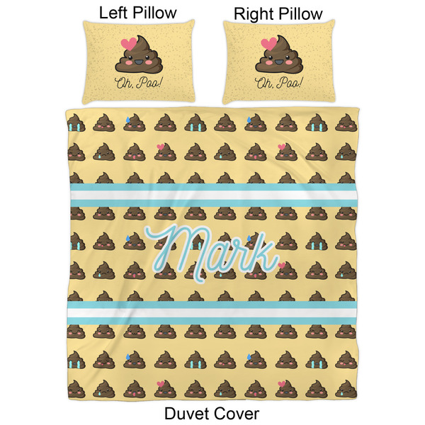 Poop Emoji Duvet Cover Set - Queen - Approval