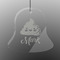 Poop Emoji Engraved Glass Ornament - Bell