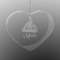 Poop Emoji Engraved Glass Ornaments - Heart