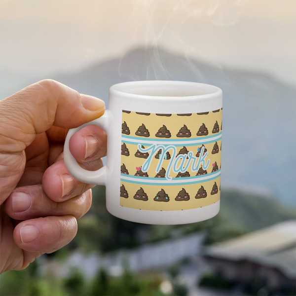 Custom Poop Emoji Single Shot Espresso Cup - Single (Personalized)