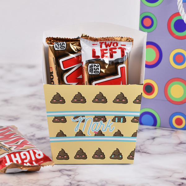 Poop Emoji French Fry Favor Box - w/ Treats View