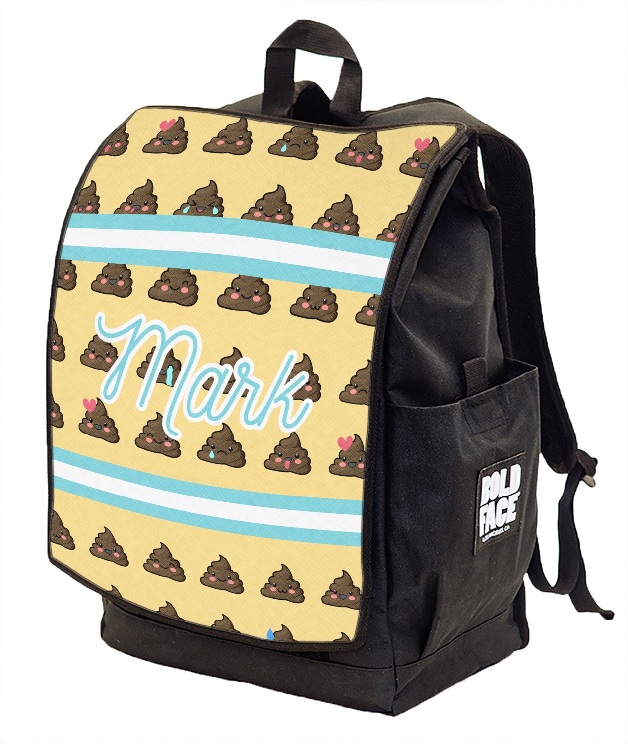 Poop Emoji Backpack w/ Front Flap (Personalized) YouCustomizeIt