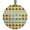 Poop Emoji Frosted Glass Ornament - Round