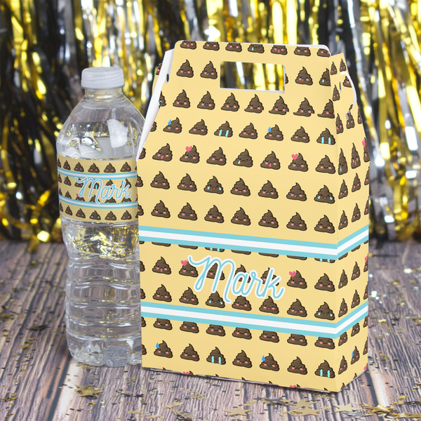 Poop Emoji Gable Favor Box - In Context