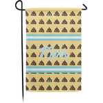 Poop Emoji Small Garden Flag - Single Sided w/ Name or Text
