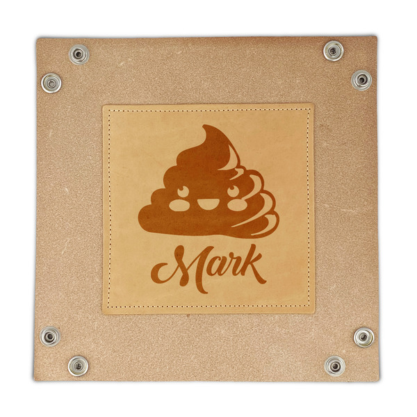 Poop Emoji Genuine Leather Valet Trays - FRONT