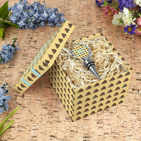 Poop Emoji Gift Boxes with Lid - Canvas Wrapped - Medium - In Context