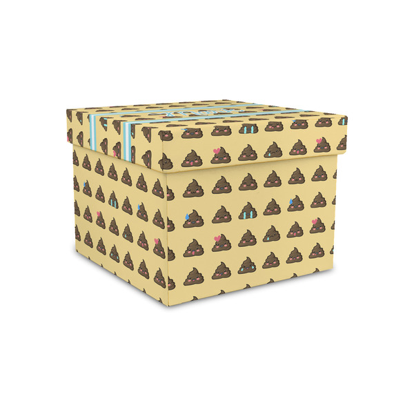 Poop Emoji Gift Boxes with Lid - Canvas Wrapped - Small - Front/Main