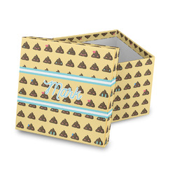 Poop Emoji Gift Box with Lid - Canvas Wrapped (Personalized)