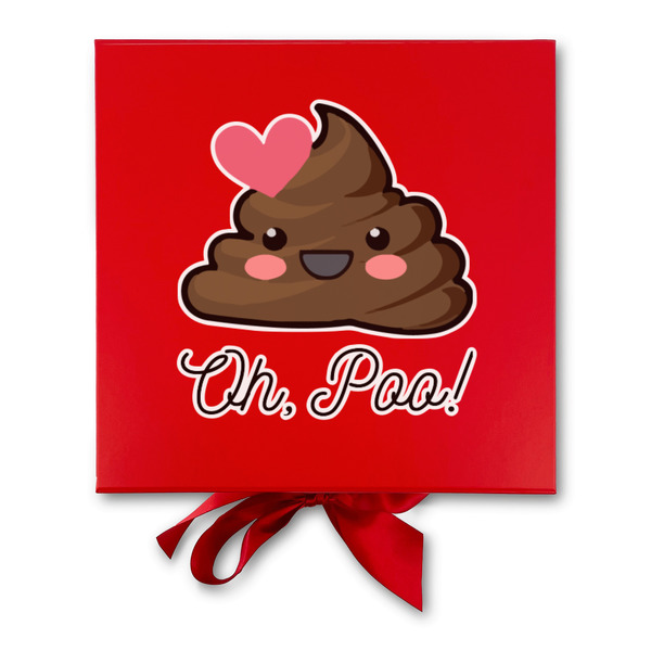 Poop Emoji Gift Boxes with Magnetic Lid - Red - Approval