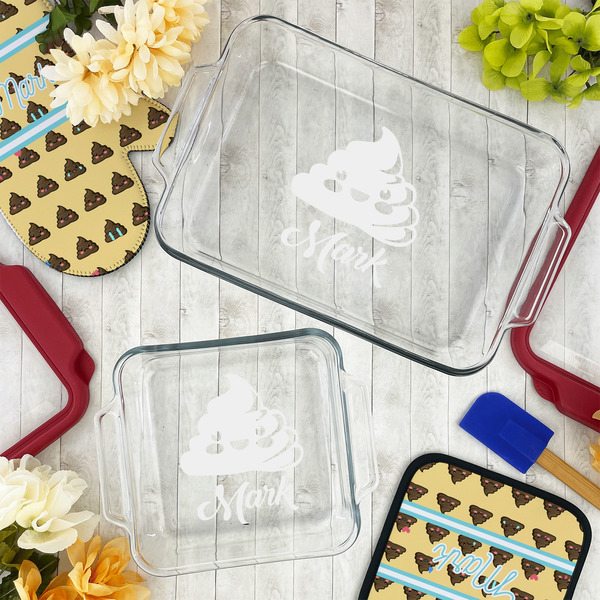 Poop Emoji Glass Baking Dish Set - LIFESTYLE