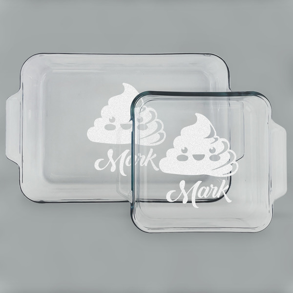 Poop Emoji Glass Baking Dish Set - MAIN (set)