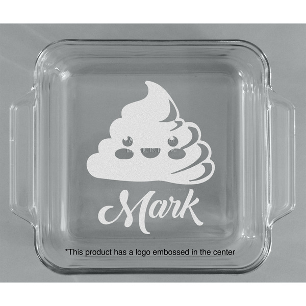 Poop Emoji Glass Cake Dish - APPROVAL (8x8)