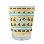 Poop Emoji Glass Shot Glass - 1.5 oz - Set of 4 (Personalized)