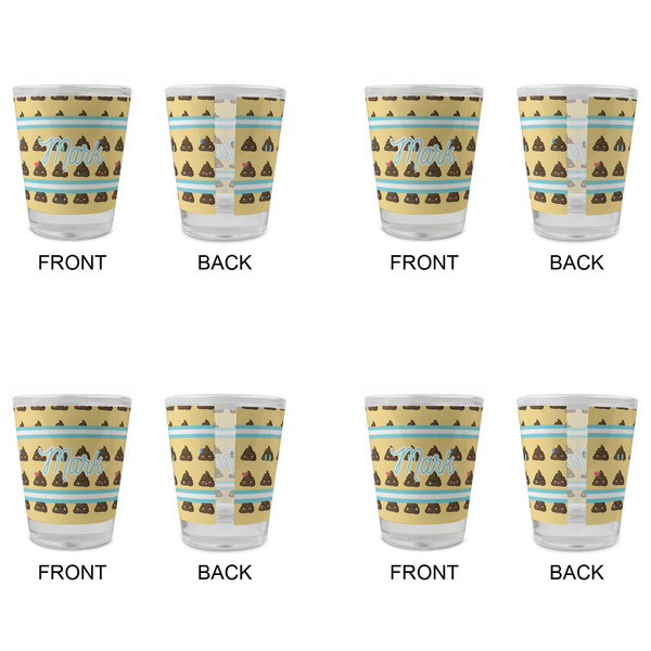 Poop Emoji Glass Shot Glass - Standard - Set of 4 - APPROVAL