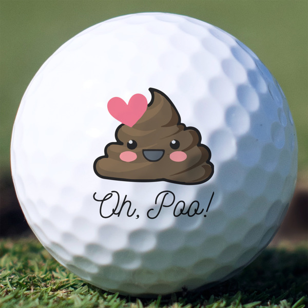 Custom Poop Emoji Golf Balls - Titleist Pro V1 - Set of 3 (Personalized)