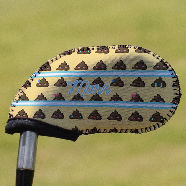 Custom Poop Emoji Golf Club Iron Cover (Personalized)