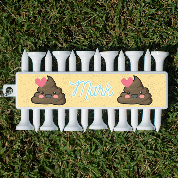 Custom Poop Emoji Golf Tees & Ball Markers Set (Personalized)