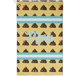 Poop Emoji Golf Towel - Poly-Cotton Blend - Small w/ Name or Text
