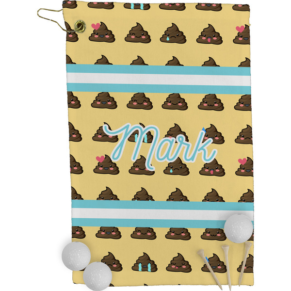 Poop Emoji Golf Towel (Personalized)