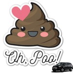 Poop Emoji Graphic Car Decal (Personalized)