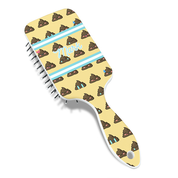 Poop Emoji Hair Brush - Angle View